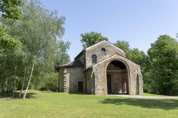 Det Arkeologiska Området Castelseprio Varese Lombardiet Italien Ruinerna Förstörs 1200 — Stockfoto