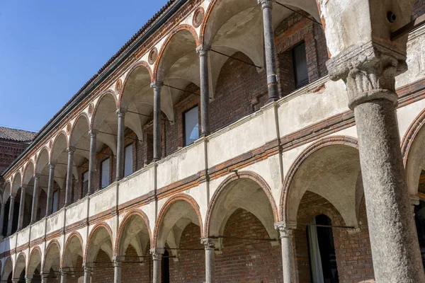Milan Lombardy Italy Granda Historic University Court — Stock Photo, Image