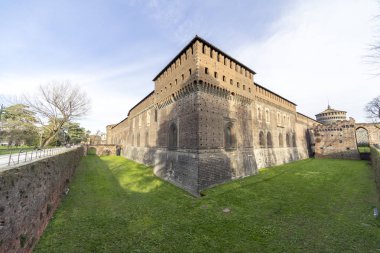 Milan, Lombardiya, İtalya: Castello Sforzesco bilinen Ortaçağ Kalesi