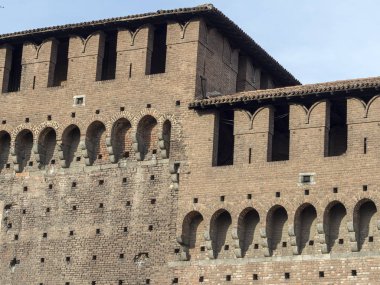 Milan, Lombardiya, İtalya: Castello Sforzesco bilinen Ortaçağ Kalesi