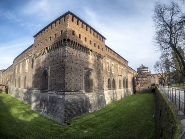 Milan, Lombardiya, İtalya: Castello Sforzesco bilinen Ortaçağ Kalesi