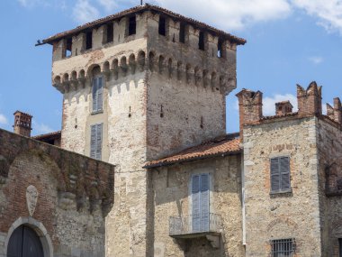 Somma Lombardo, Varese, Lombardiya, İtalya: dış Ortaçağ Kalesi