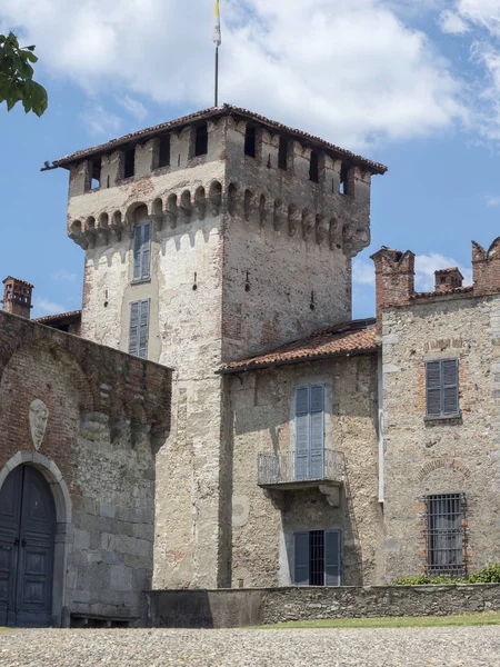 Somma Lombardo Varese Lombardía Italia Exterior Del Castillo Medieval — Foto de Stock