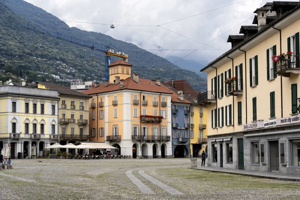 Locarno Ticino Švýcarsko Hlavní Náměstí Města Známé Jako Piazza Grande — Stock fotografie