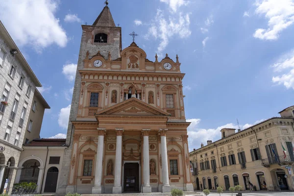 Borgomanero Novara Piamonte Italia Exterior Histórica Iglesia San Bartolomeo —  Fotos de Stock