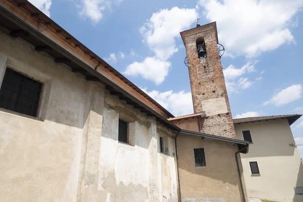 Utsidan Medeltida San Vittore Kyrkan Agrate Conturbia Novara Piemonte Italien — Stockfoto