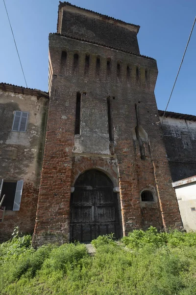 Lignana Vercelli Piedmont Italy Exterior Medieval Castle — Stock Photo, Image