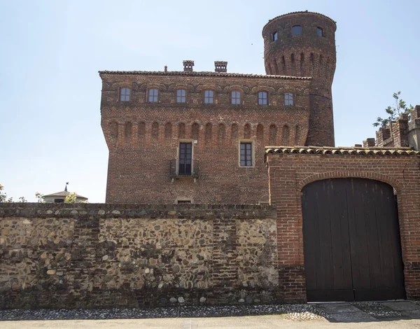 Castillo Medieval San Genuario Pueblo Histórico Cerca Vercelli Piamonte Italia —  Fotos de Stock