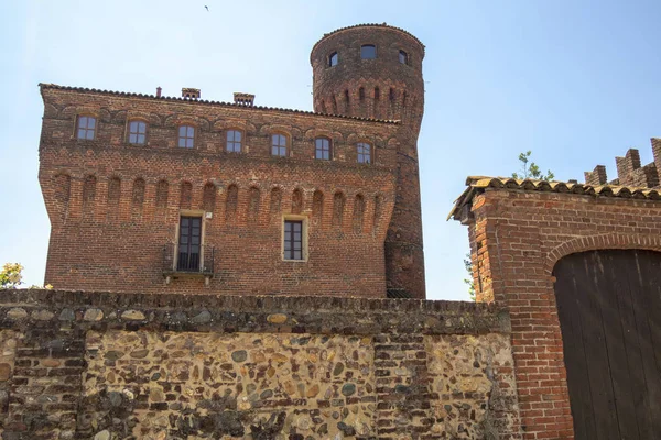 San Genuario Vercelli Piedmont Talya Tarihi Köy Içinde Ortaçağ Kalesi — Stok fotoğraf