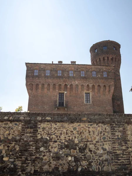 Castillo Medieval San Genuario Pueblo Histórico Cerca Vercelli Piamonte Italia —  Fotos de Stock