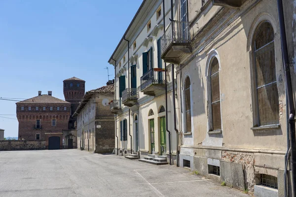 Middeleeuws Kasteel San Genuario Historisch Dorp Buurt Van Vercelli Piemonte — Stockfoto