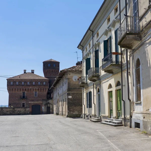 Mittelalterliche Burg San Genuario Historisches Dorf Der Nähe Von Vercelli — Stockfoto