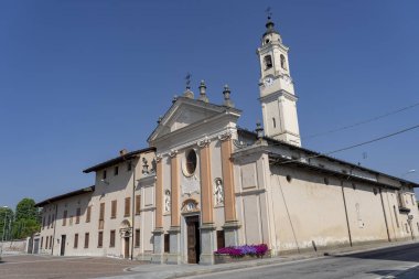 Tarihi kilise San Pietro del Gallo, Cuneo, Piedmont, İtalya, dış