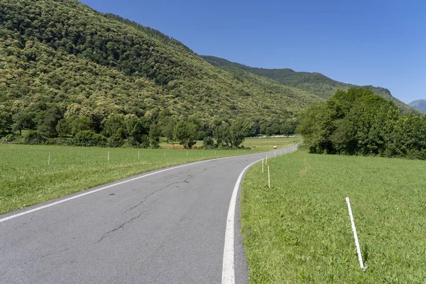 Valley Stura Fete Cuneo Fudmont Италия Летний Пейзаж Вдоль Велосипедного — стоковое фото