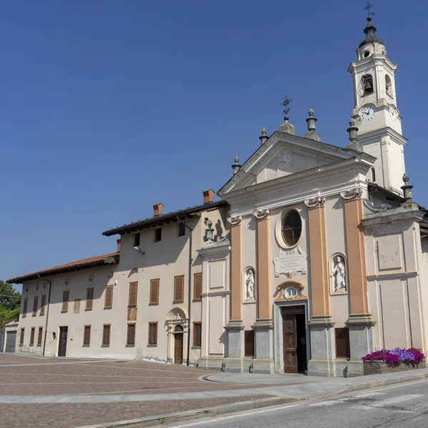 San Pietro Del Gallo Cuneo Piedmont 意大利 历史教堂的外部 — 图库照片