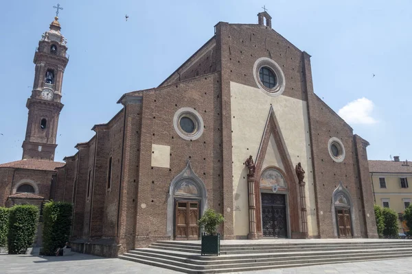 Saluzzo Cuneo Piemonte Itália Fachada Catedral Histórica Duomo — Fotografia de Stock