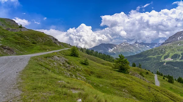 Горный Пейзаж Вдоль Дороги Colle Dell Assietta Colle Delle Finestre — стоковое фото