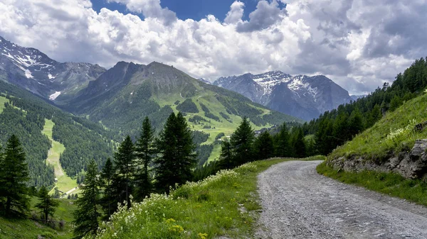 Berg Landschap Langs Weg Naar Colle Dell Assietta Colle Delle — Stockfoto