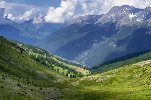 Paysage Montagneux Long Route Vers Colle Dell Assietta Colle Delle — Photo