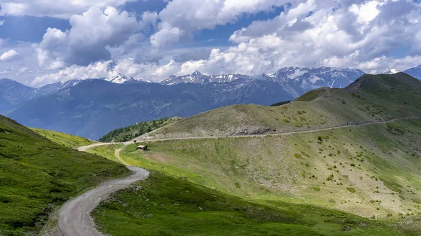 山風景 Assietta とコレ デレへの道に沿って イタリア ピエモンテ州 トリノ Finestre — ストック写真