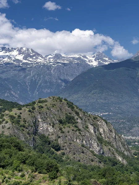 Bergslandskap Susa Dalen Turin Piemonte Italien Sommaren — Stockfoto