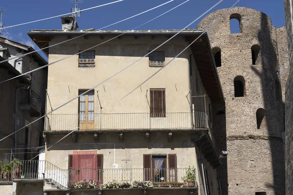 Susa Turín Piamonte Italia Catedral Medieval San Giusto Casa Típica — Foto de Stock