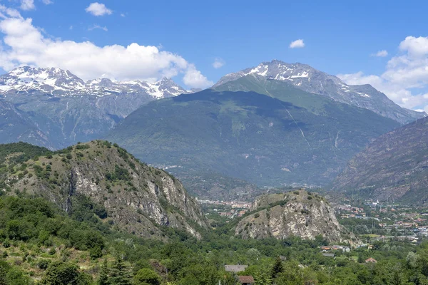 Susa Valley Torinó Piemonte Olaszország Nyári Hegyi Táj — Stock Fotó