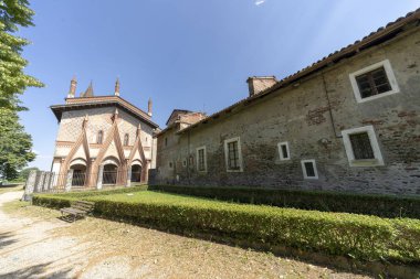 Dış Sant'Antonio di Ranverso, Susa Vadisi, Turin, Piedmont, İtalya Ortaçağ anıt Abbey