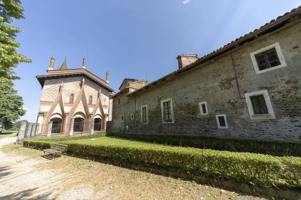 Buitenkant Van Abdij Van Sant Antonio Ranverso Middeleeuwse Monument Susa — Stockfoto