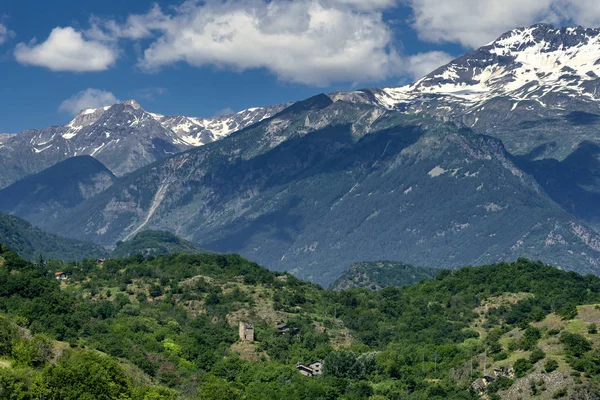 Paisagem Montanhosa Vale Susa Turim Piemonte Itália Verão — Fotografia de Stock