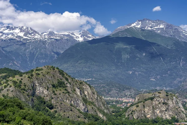 Paisagem Montanhosa Vale Susa Turim Piemonte Itália Verão — Fotografia de Stock