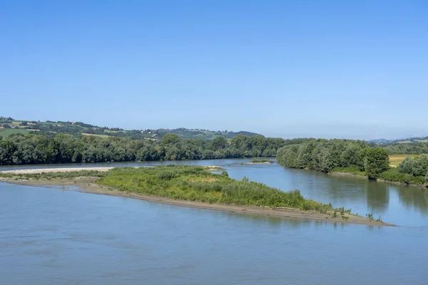 Casale Monferrato Alessandria Πιεμόντε Italy Ποταμού Πάδου Στο Καλοκαίρι — Φωτογραφία Αρχείου