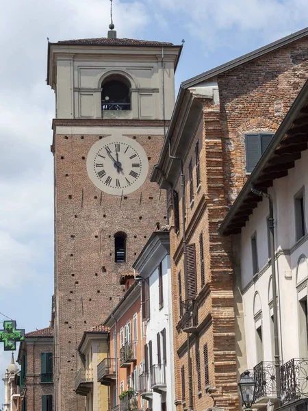 Chivasso Torino Piemonte Facciata Della Cattedrale Medievale — Foto Stock