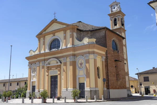 Castello Agogna Pavia Lombardia Chiesa Storica Antistante Castello — Foto Stock