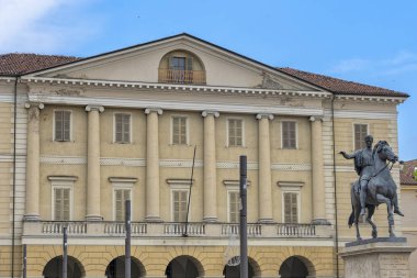 Casale Monferrato, Alessandria, Piedmont, İtalya: Via Giuseppe Mazzini kare bilinen