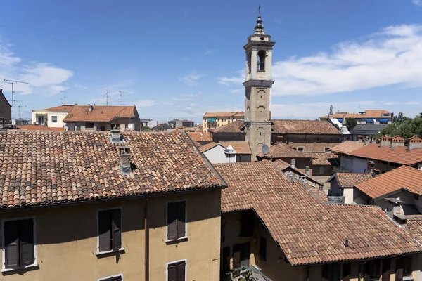 Vigevano Pavia Lombardia Olaszország Kilátás Nyílik Történelmi Központjától Tetők — Stock Fotó