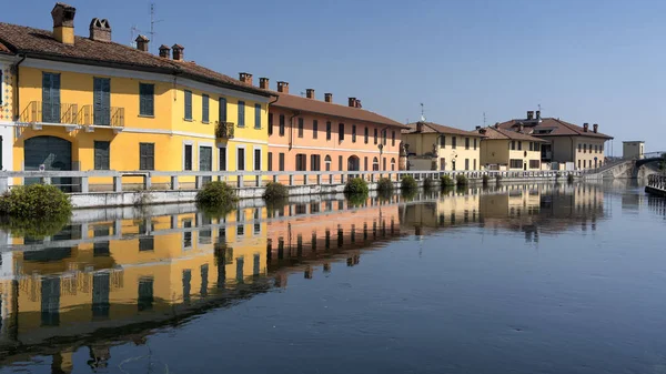 Gaggiano Milán Lombardía Italia Ciudad Histórica Largo Del Naviglio Grande —  Fotos de Stock