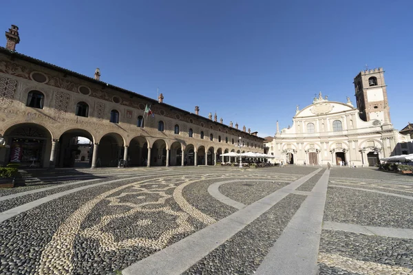 Vigevano Pavia Lombardije Italië Het Historische Centrale Plein Van Stad — Stockfoto