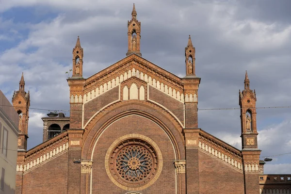Milan Lombardy Italy Facade Historic Carmine Church — Stock Photo, Image