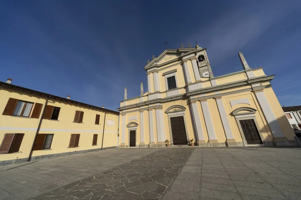 Gamla kyrkan av Casaletto Lodigiano, Italien — Stockfoto