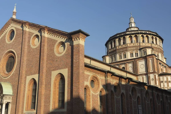 Милан, церковь Санта Мария делле Грацие — стоковое фото
