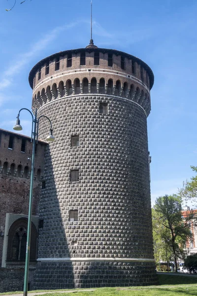 Torre del castello di Milano — Foto Stock