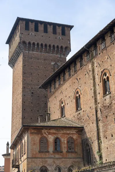 Sant Angelo Lodigiano: a középkori vár — Stock Fotó