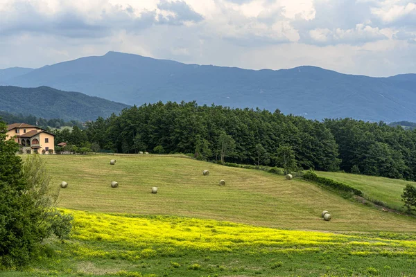 Paisagem montanhosa entre Bardi e Borgotaro — Fotografia de Stock