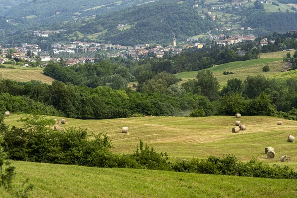 Górski krajobraz pomiędzy Bardi i Borgotaro — Zdjęcie stockowe