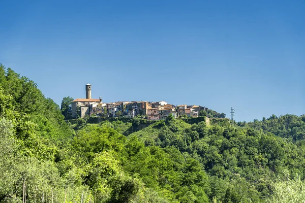 Caprigliola, historická vesnička v Lunigianě, Toskánsku — Stock fotografie