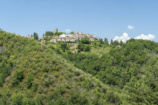 Panoramautsikt över Viano, Toscana — Stockfoto