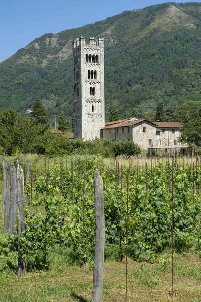 Medieval church at Diecimo, Lucca — Stock Photo, Image
