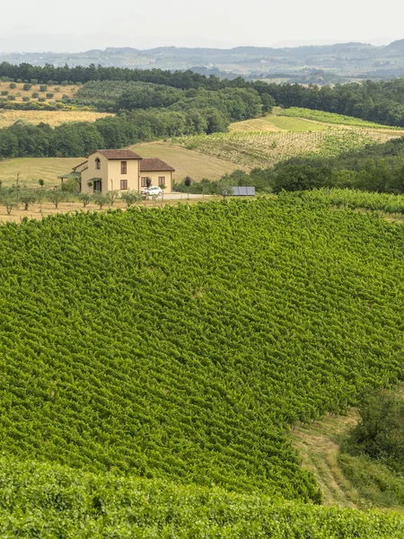 Letni krajobraz w regionie Chianti latem — Zdjęcie stockowe