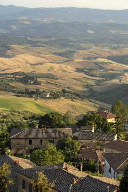 Volterra, Toskana'dan panoramik manzara